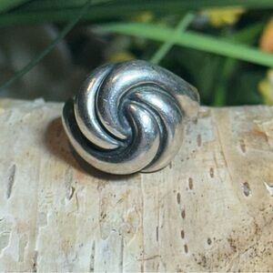 James Avery silver swirl ring knot dome 925 sterling 5.5